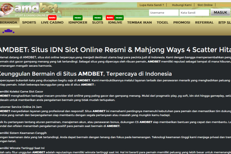 Amdbet – Situs Judi Bola Terlengkap Dan Terbaik Di ASIA