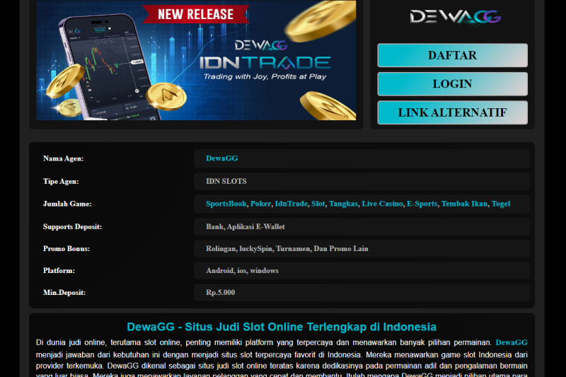 Dewagg Login Situs Agen Poker Online Anti Nawala