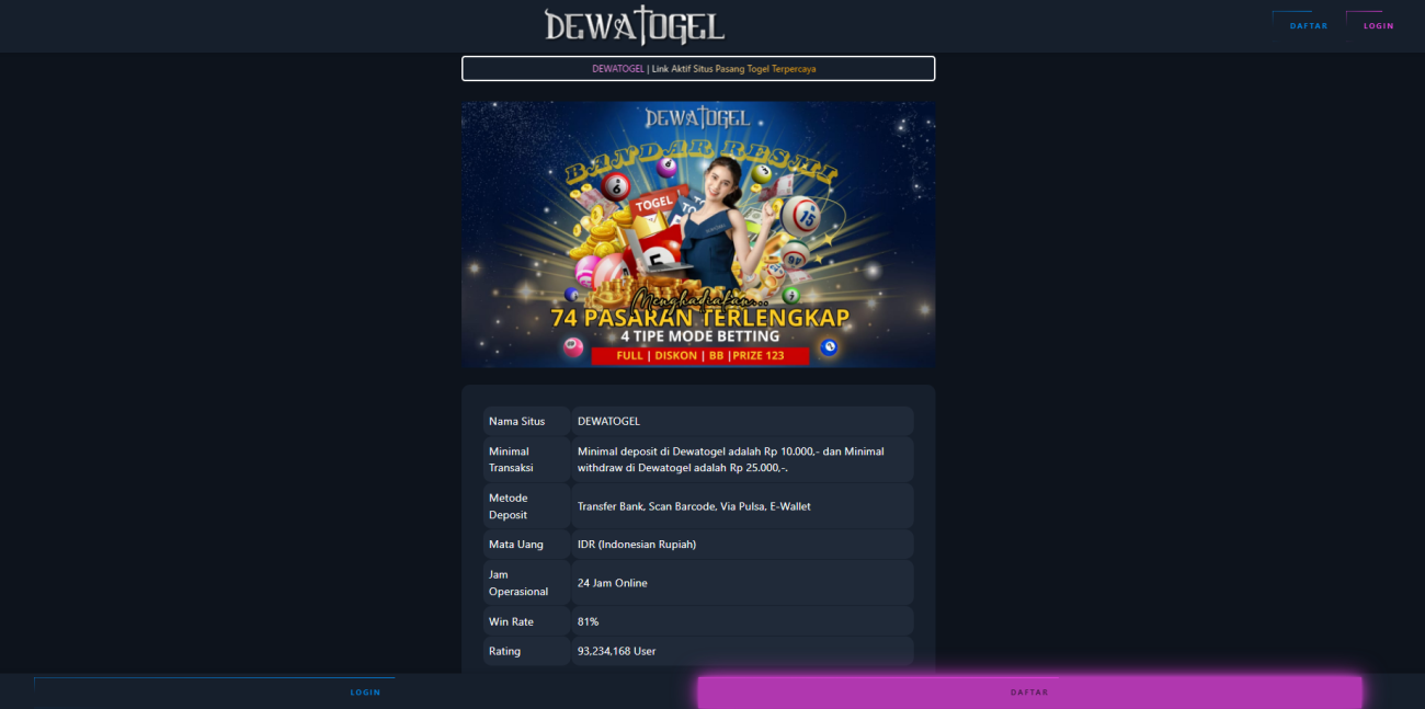 DewaTogel Link Teranyar Amat Hebat Bonusnya